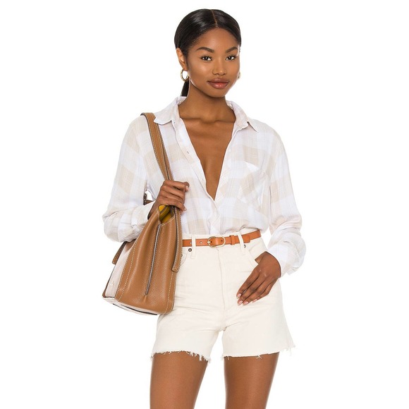 Rails Tops - Rails Hunter Plaid Shirt Almond White Large